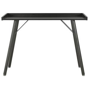 Computer Tisch Schwarz - Metall - Massivholz - 90 x 79 x 90 cm