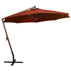 Parasol suspendu 3005780 Orange - Métal - Bois massif - 350 x 290 x 350 cm