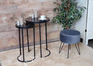 Lot de 2 tables d'appoint K46 Noir