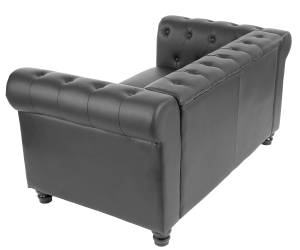 Luxus 2er Sofa Loungesofa Chesterfield Schwarz