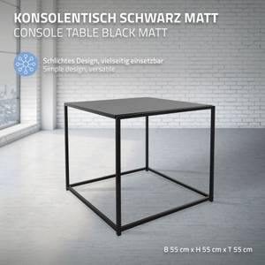 Table d'appoint 55x55x55cm noir Noir - Métal - 55 x 55 x 55 cm
