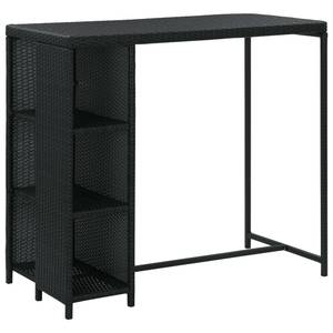 Gartenbar-Set (5-teilig) 3011544 Schwarz - Metall - Polyrattan - 60 x 110 x 120 cm