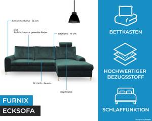 Ecksofa MAITA Dunkelgrün