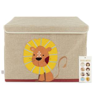 Aufbewahrungsbox Löwe Beige - Textil - 36 x 51 x 36 cm