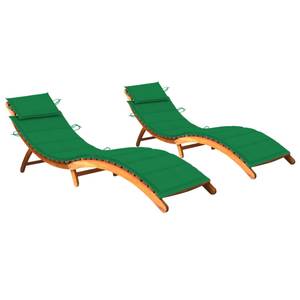 Chaise longue (lot de 2) 3012867-3 Vert