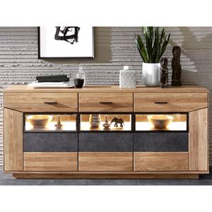 Sideboard Gernot 6 mit LED Braun - Holzart/Dekor - Holz teilmassiv - 194 x 85 x 46 cm