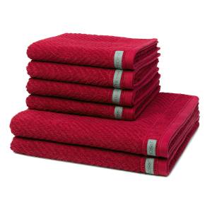 Smart set de serviettes 6 pièces Rouge