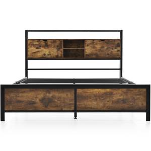 Doppelbett M283-01 Braun - Massivholz - 145 x 100 x 220 cm