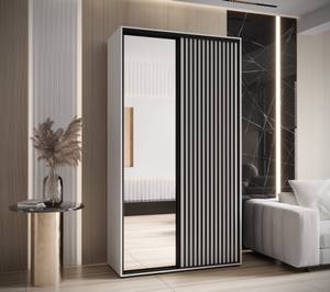 Armoire à portes coulissantes sapporo 2 Noir - Blanc - 140 x 60 cm - 2 porte