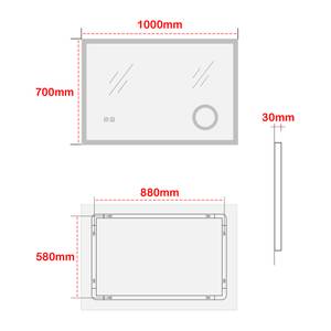 Miroir LED Scafa 100 x 70 cm