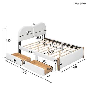 Polsterbett Aurora III Breite: 152 cm