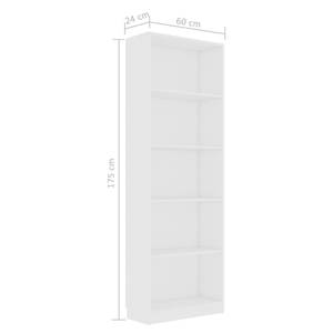 Bücherregal 3016500-1 Weiß - 60 x 175 cm