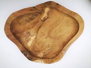 Deko-Tablett aus Teakholz, 35x30x4 cm Braun - Massivholz - 35 x 4 x 35 cm