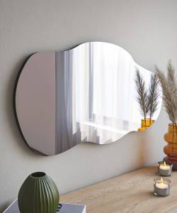 Miroir Megrez Noir - Bois manufacturé - 3 x 72 x 40 cm