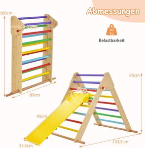 Kletterdreieck TS10097CL Massivholz - 104 x 85 x 89 cm