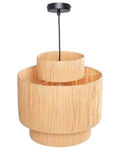 Lampe suspension MAGECH Beige - Noir - Bleu - Fibres naturelles - 40 x 33 x 40 cm