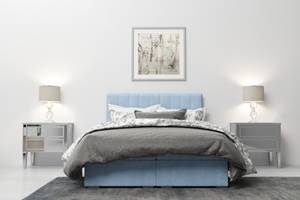 Boxspringbett ROLI Blau - Breite: 180 cm - H3