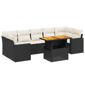 Gartensitzgruppe K3334(8-tlg) Schwarz - Massivholz - 69 x 62 x 62 cm