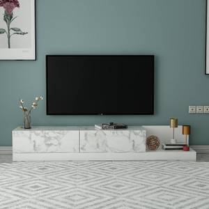 TV Lowboard Majör Weiß Marmoroptik Weiß - Holzwerkstoff - Kunststoff - 180 x 30 x 37 cm