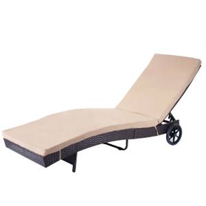 Chaise longue D80 Beige - Marron