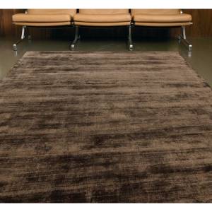 Tapis de salon moderne fait main LAME Marron foncé - 200 x 290 cm