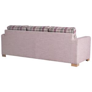 Nebraska Sofa 3-Sitzer Pink - Kunststoff - Textil - Holz teilmassiv - 223 x 88 x 87 cm