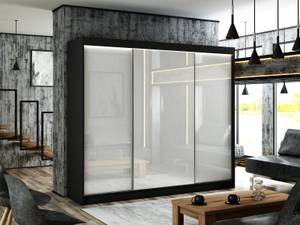 Kleiderschrank PEKA Schwarz - Weiß - Breite: 250 cm