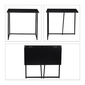 Schreibtisch klappbar Schwarz - Holzwerkstoff - Metall - 80 x 75 x 45 cm