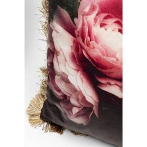 Coussin à franges Pivoines Polyester - Multicolore