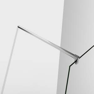 Milchglas Streifen Duschwand Walk-In Grau - Glas - 90 x 200 x 1 cm