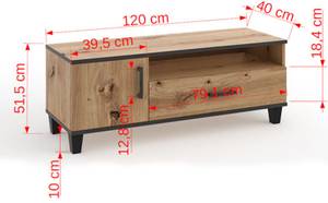 Lowboard POLA Braun - Holzwerkstoff - 120 x 52 x 40 cm