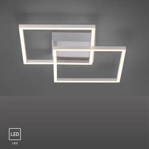 LED Deckenleuchte Rahmenleuchte Silber - Metall - 40 x 70 x 40 cm