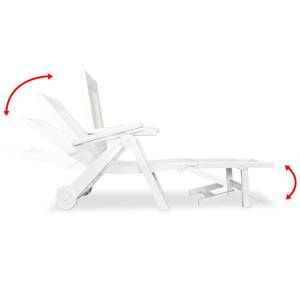 Chaise longue 294285 Blanc - Matière plastique - 72 x 101 x 195 cm