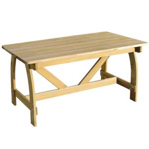 Gartentisch Braun - Massivholz - Holzart/Dekor - 150 x 75 x 150 cm