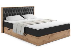 Boxspringbett LOLLY4 Hochglanz Schwarz - Breite: 189 cm - H3