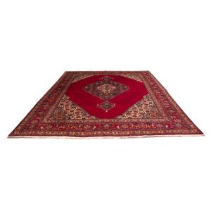 Maschad - 340x259cm Rot - Naturfaser - 259 x 1 x 340 cm