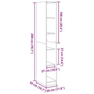 Kleiderschrank 298537-3 Eiche Dekor - Breite: 30 cm