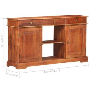 Sideboard 323543 Braun - Holzwerkstoff - Massivholz - Holzart/Dekor - 135 x 75 x 35 cm