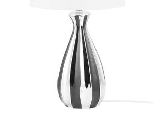 Lampe de table VARDJA Argenté - Blanc - Céramique - 28 x 52 x 28 cm