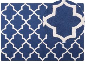 Teppich SILVAN Beige - Blau - Marineblau - 230 x 160 x 160 cm