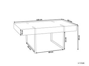 Couchtisch MERCED Schwarz - Weiß - Holzwerkstoff - 60 x 43 x 100 cm