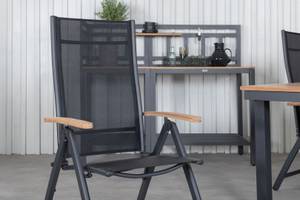 Panama Gartenset Tisch Schwarz - Massivholz - 152 x 74 x 90 cm