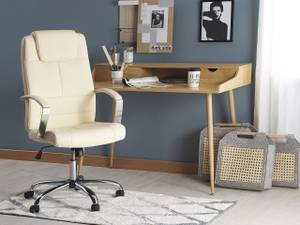 Fauteuil de bureau WINNER Beige - Noir - Crème - Argenté