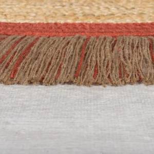 Tapis rond en jute tressée KANA Rouge