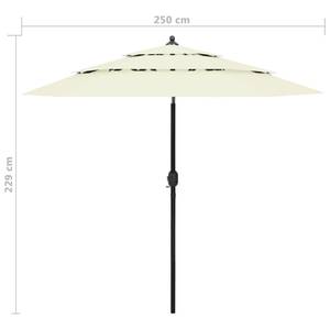 Parasol Beige - Textile - 250 x 229 x 250 cm