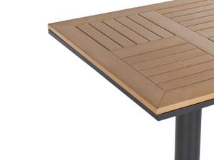 Table de jardin PALMI Noir - Marron - Matière plastique - 60 x 75 x 60 cm