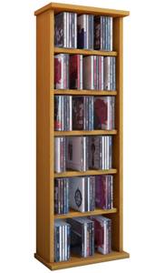 Holz CD DVD Stand Regal Schrank  Vostan Braun - Holzwerkstoff - 31 x 92 x 18 cm