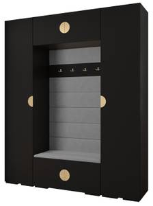 Garderobe Inova 2 Z13 Schwarz - Gold - Grau - Gold