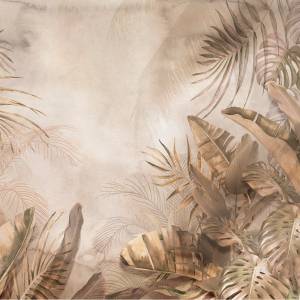 Fototapete tropische Blätter Retro Stil 315 x 210 x 210 cm