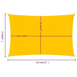 Voiles d'ombrage 3016419-11 Jaune - 200 x 350 cm